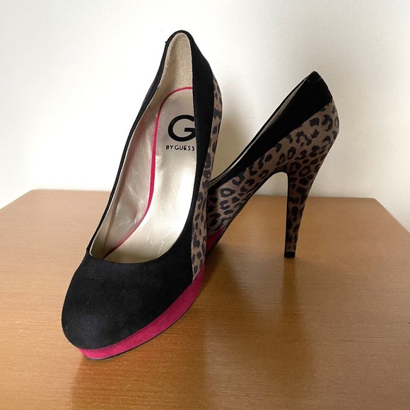 NWOT Guess Leopard Heels - Picture 1 of 9
